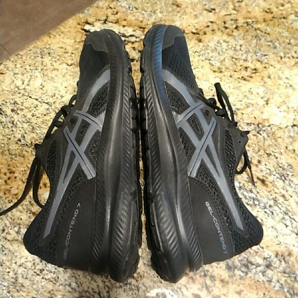 Asics Gel Contend 7 Black Running Shoes 1012A911 Women’s Sz 11 - Picture 7 of 12
